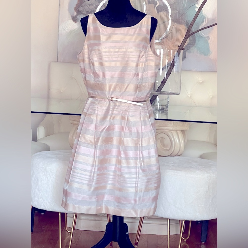 Gold chiffon dress .. size 16